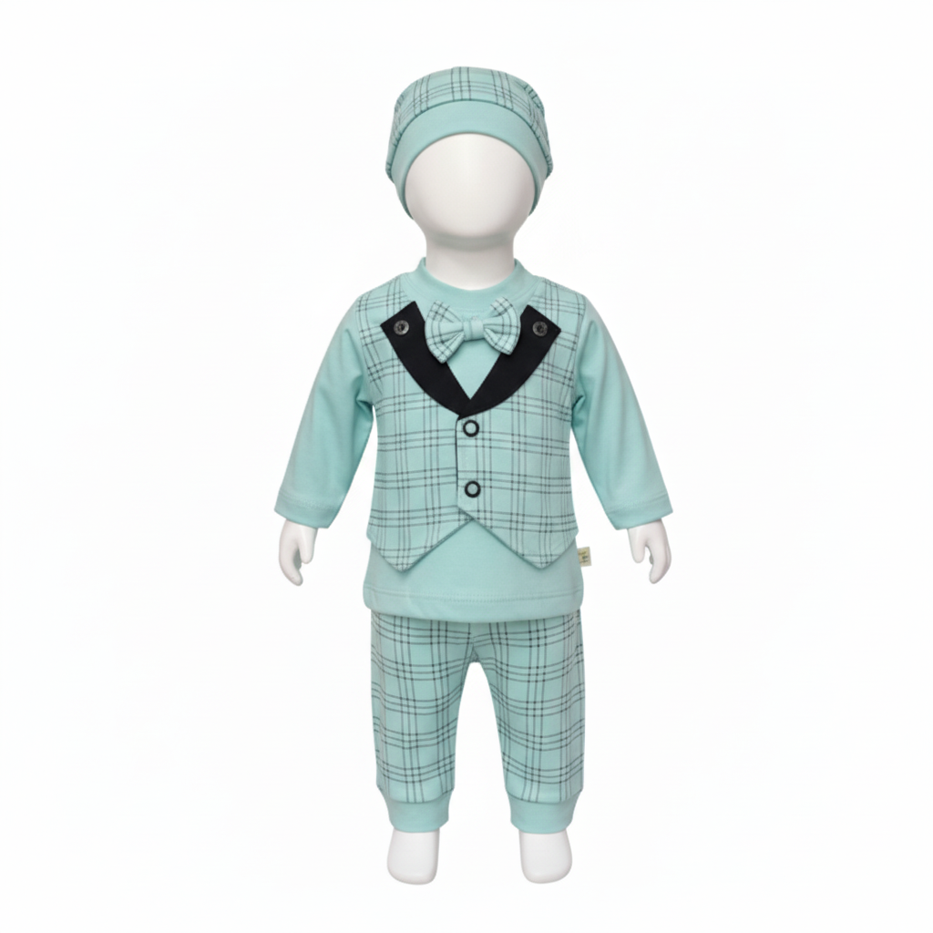 Stylish Mid-Season Baby Outfit Set Size 0 – Jacket, Pants & Hat