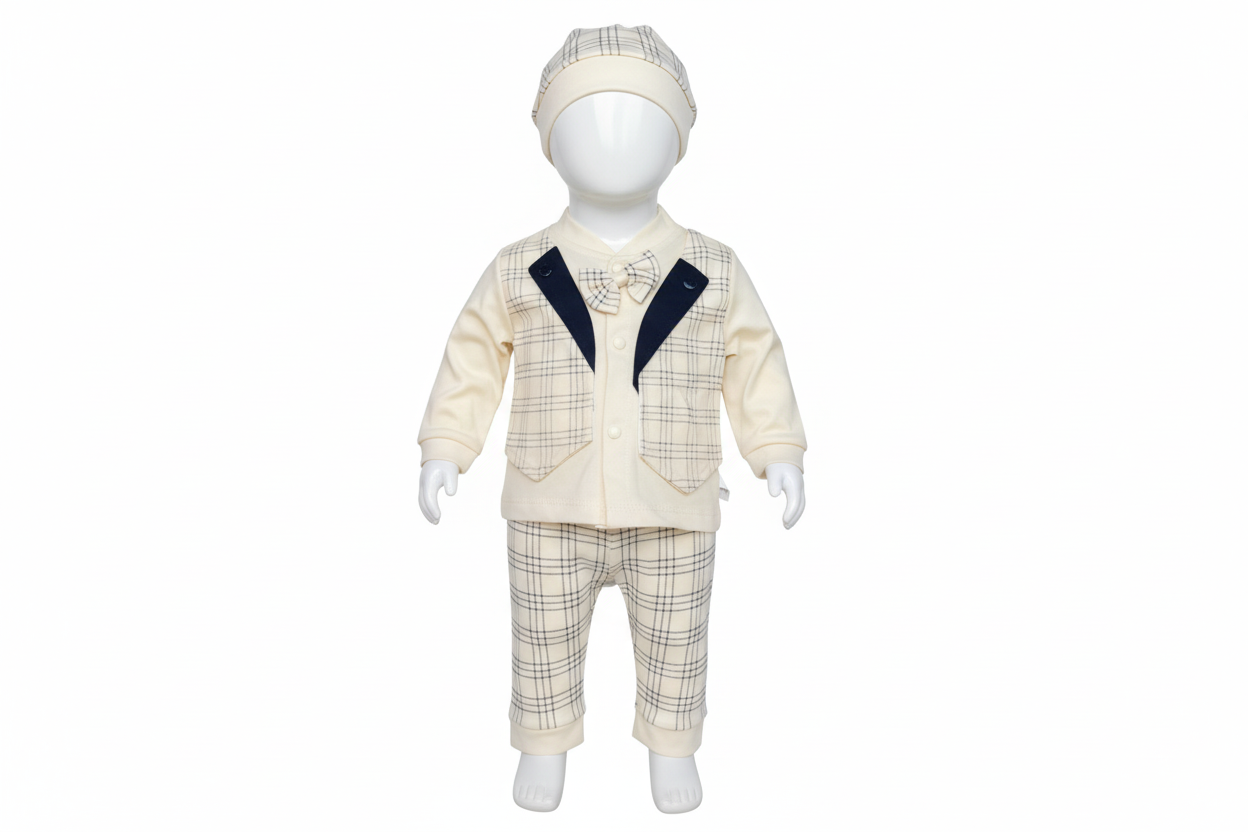 Stylish Mid-Season Baby Outfit Set Size 0 – Jacket, Pants & Hat
