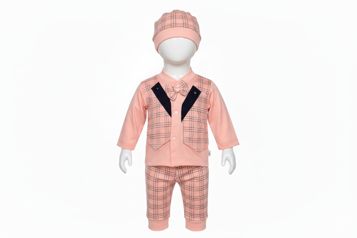 Stylish Mid-Season Baby Outfit Set Size 0 – Jacket, Pants & Hat